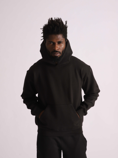Black Hoodie Crewneck